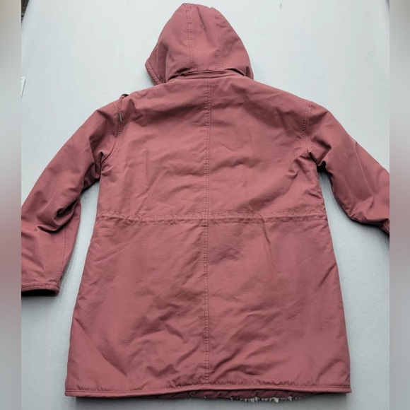 Universal Thread Sherpa Lined Canvas Winter Coat Zip & Snap Hood Insulat… - Picture 7 of 9
